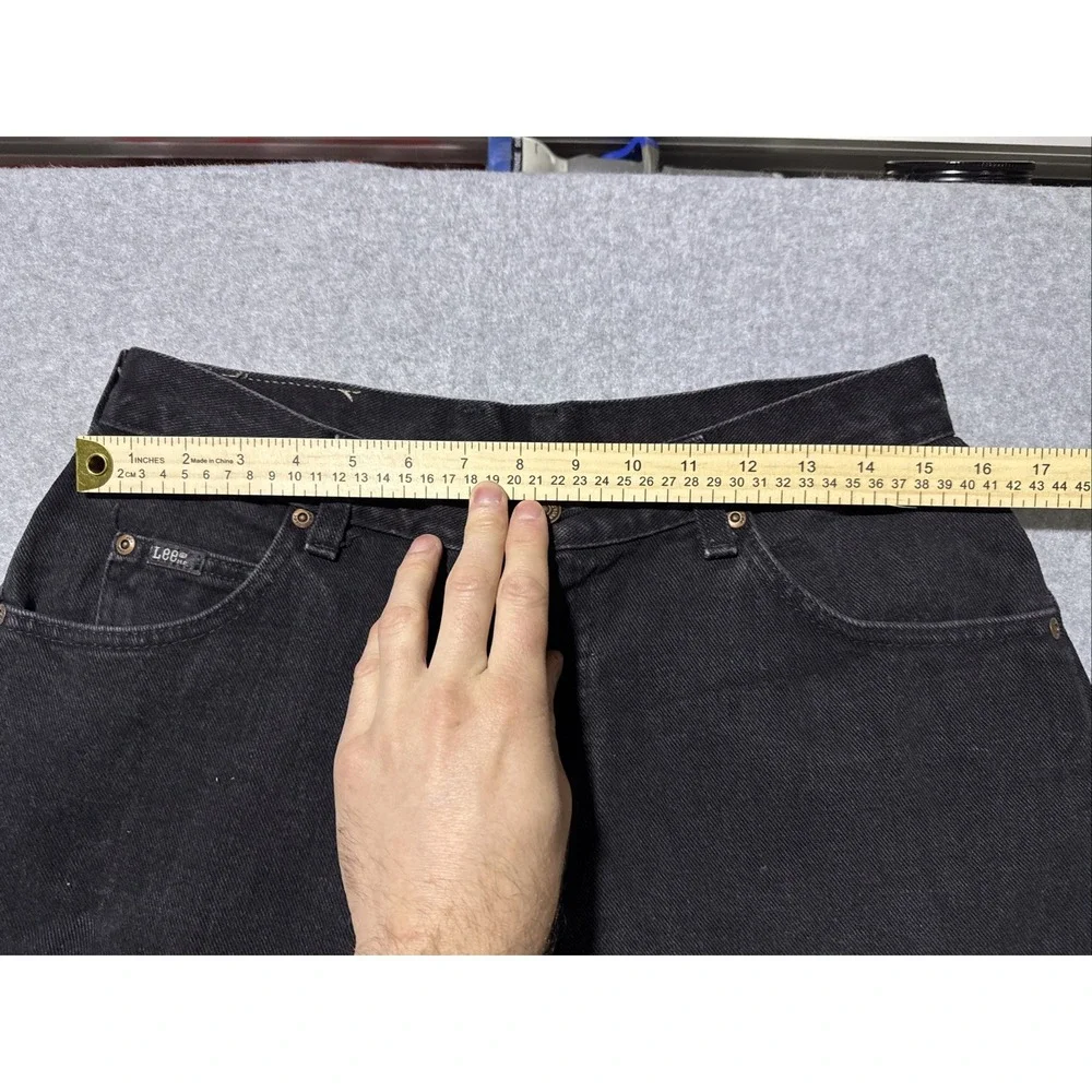 Lee Jeans Pants Womens Size 12 P Petite Black Tapered Leg (#2019)